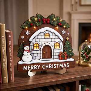 Décorations de Noël en bois pour chaussettes, support de décoration de bureau, maison, cuisine, présentoir de vacances, cadeau de fête - Product Image 3