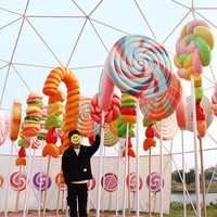 Barre de bonbons de Noël en fibre de verre de grande taille, style pop art personnalisé, pour la décoration de confiserie