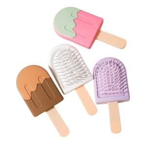 Cepillo de Pelo Portátil Mini con Cojín de Aire, Diseño Encantador de Helado, Peine Masajeador de Cuero Cabelludo, Herramienta Compacta <span class=keywords><strong>para</strong></span> Peinar el Cabello de Uso Diario - Product Image 4