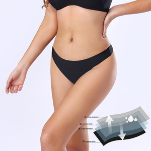 Custom Logo Silk Traceless No Show Private Label Bikini <strong>Swimsuit</strong> <strong>Thong</strong> Women Underwear Panties Seamless <strong>Thong</strong> - Product Image 2