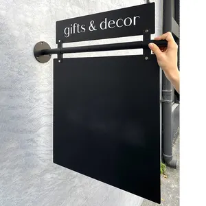 JH-Mech Header Wall Sign Powder Coated Customized Double Sided Durable Wall Mounted Metal Menu Boards For Outdoor