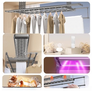 Customized Elevated Home Balcony Intelligent Automatic Remote Control Load-Bearing Electric <b>Drying</b> <b>Rack</b> <b>Heating</b> for Kitchen Use - Product Image 6