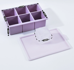 Vassoio per Cubetti di <span class=keywords><strong>Ghiaccio</strong></span> di Grado Alimentare, Stampo per <span class=keywords><strong>Ghiaccio</strong></span> Facile da Sgusciare con Coperchio, Vassoio Congelatore per Alimenti per Bambini per Uso Domestico - Product Image 3