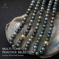 Collier de perles de Tahiti de haute qualité pour femmes, 8,5-9 mm, forme naturelle d'eau de mer, qualité AAAA