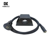 Câble audio stéréo pour voiture personnalisé avec prise jack 3,5 mm, port AUX encastré pour tableau de bord, 3,5 mm femelle-femelle