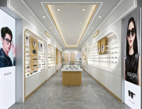 Vitrine de présentation de lunettes optiques de luxe personnalisée, éclairée par LED, écologique, étanche, verrouillable, avec tiroirs pour showroom