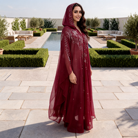 Abaya ouverte 2026 – Style élégant, Kebaya musulmane, Mode féminine moderne, Baju Kurung Malaisie, Polyester, Ensembles décontractés modernes pour adultes