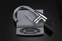 Robinet de cuisine moderne en acier inoxydable brossé nickelé, flexible, avec bec extractible, pour hôtel et hôpital