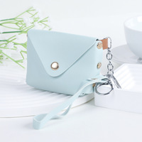 Porte-monnaie mignon en gros pour femme, porte-clés créatif en forme de macaron, sac à monnaie, porte-clés pour femme