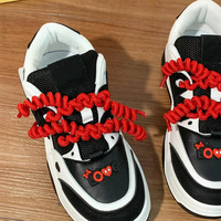 10 couleurs lacets de chaussures bouclés en spirale 4MM lacets élastiques épais ronds élastiques sans lacets