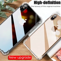 Coque de téléphone antichoc en TPU pour iPhone 17 11 12 13 14 15 16 Pro X XS XR XS Max 8 7 6 6S Plus 5 – Protection arrière transparente