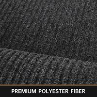 Tapis de porte d'entrée moderne HM à double nervure, surface 100% polyester, support en PVC, rayé, pour maisons, hôtels, couleurs personnalisées, OEM