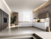 YK Millwork Design Garde-manger de luxe Veselle Cuisine Armoires automatiques Modèle complet moderne Armoires de cuisine complètes Île