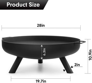 Feuerstelle - Brasero de Acero Corten Resistente al Calor para Exteriores, con Pinzas para Leña, Brasero para Barbacoa, Tamaño Personalizable - Product Image 2