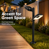 Lampadaire LED à Têtes Rotatives en Aluminium Courbé sur Quatre Côtés, Diamètre 40 mm, pour la Décoration de Sites Touristiques et de Paysages