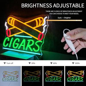 Cigar neon LED indoor hanging ambient light smoking area shop <b>sign</b> wall decoration light indicator light luminous <b>sign</b> 5V 12V - Product Image 4