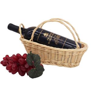 Panier de rangement ovale à fond <span class=keywords><strong>plat</strong></span> de qualité supérieure, écologique, en plastique, avec poignée en <span class=keywords><strong>rotin</strong></span>, pour aliments et fruits - Product Image 2