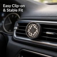 Diffuseur de parfum TopOne luxe pour voiture, grille géométrique métal, clip magnétique de ventilation, intérieurs premium