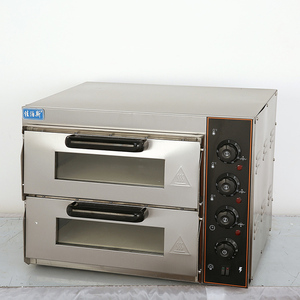 Encimera de <span class=keywords><strong>horno</strong></span> de pizza comercial <span class=keywords><strong>Horno</strong></span> de pizza eléctrico de acero inoxidable de doble capa de 14 "con piedra y estante multiusos - Product Image 5