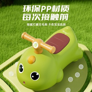 จักรยานทรงตัวสำหรับเด็ก ลายการ์ตูนไดโนเสาร์ ของเล่นขี่ได้สำหรับเด็กอายุ 1-6 ปี ใช้ได้ทั้งในบ้านและนอกบ้าน พร้อมเสียงเพลงและล้อ - Product Image 5