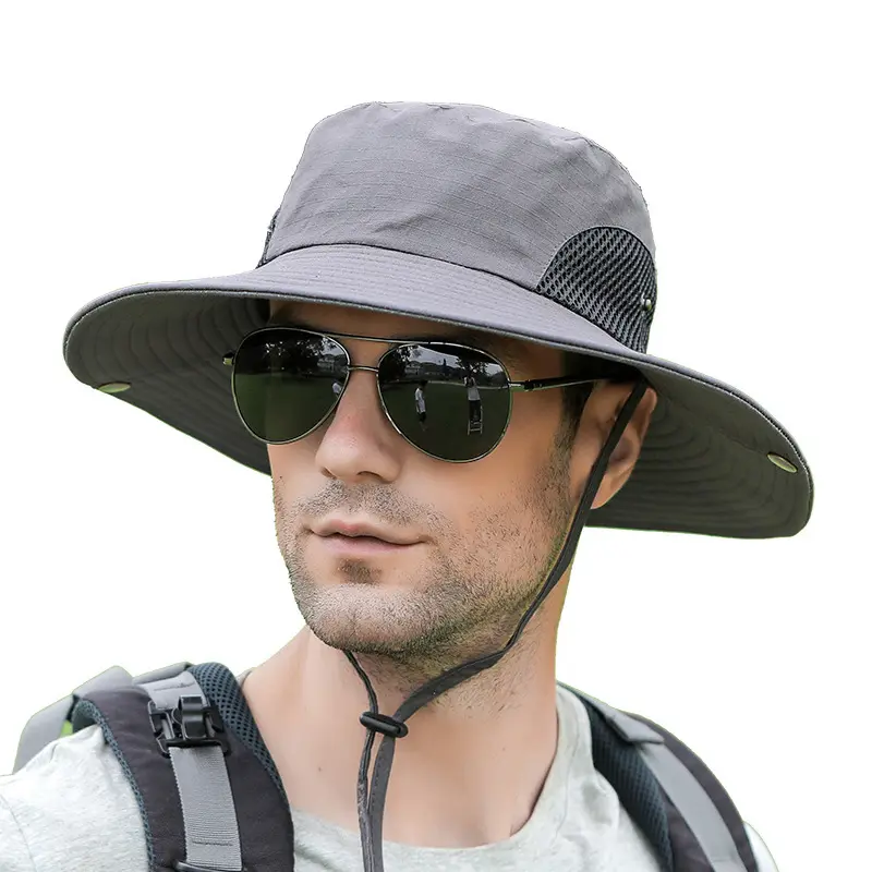 Sun Hat for Men Women Waterproof Wide Birm Bucket Hat UV Protection Boonie Hat for Fishing Hiking Garden Beach