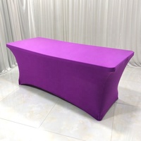 Nappe extensible personnalisée en spandex, entièrement imprimée en couleur, avec logo, 4ft, 6ft, 8ft, pour salons professionnels et événements