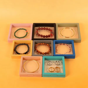 Boîte d'emballage pour bijoux en film PE transparent avec logo personnalisé SIFOO, cadre flottant 3D coloré, support <span class=keywords><strong>de</strong></span> rangement pour bijoux - Product Image 2