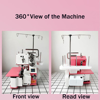 Machine à coudre surjeteuse domestique RB Mini 4 fils, machine à coudre de bureau, petite machine à coudre domestique