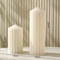 Vela Aromática de Cera de Soya con Diseño Geométrico Moderno, Hecha a Mano, de Lujo, para Decoración Navideña y de Año Nuevo