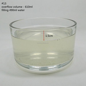 Pot de bougie en <span class=keywords><strong>verre</strong></span> à trois mèches vide personnalisé à large bouche noir avec motif de fleur gravé à la main - Product Image 5