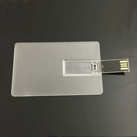 Clé USB carte de crédit transparente personnalisée avec logo, qualité supérieure, 8 Go, 16 Go, 32 Go, 64 Go