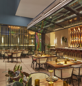 Muebles de <span class=keywords><strong>Restaurante</strong></span> Comerciales de Estilo Nórdico, Sillas de Ratán con Mesa de Madera Resistente para <span class=keywords><strong>Restaurante</strong></span> Tailandés, <span class=keywords><strong>Restaurante</strong></span> en la Azotea - Product Image 2