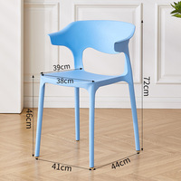 Chaises empilables pour salle de réunion, chaises de patio extérieur, chaises à accoudoirs pour école, chaises modernes en plastique pour salle à manger