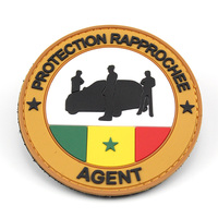 Patch en caoutchouc du drapeau du Sénégal en promotion, logo personnalisé 2D 3D, patch souple en PVC pour petites entreprises sénégalaises