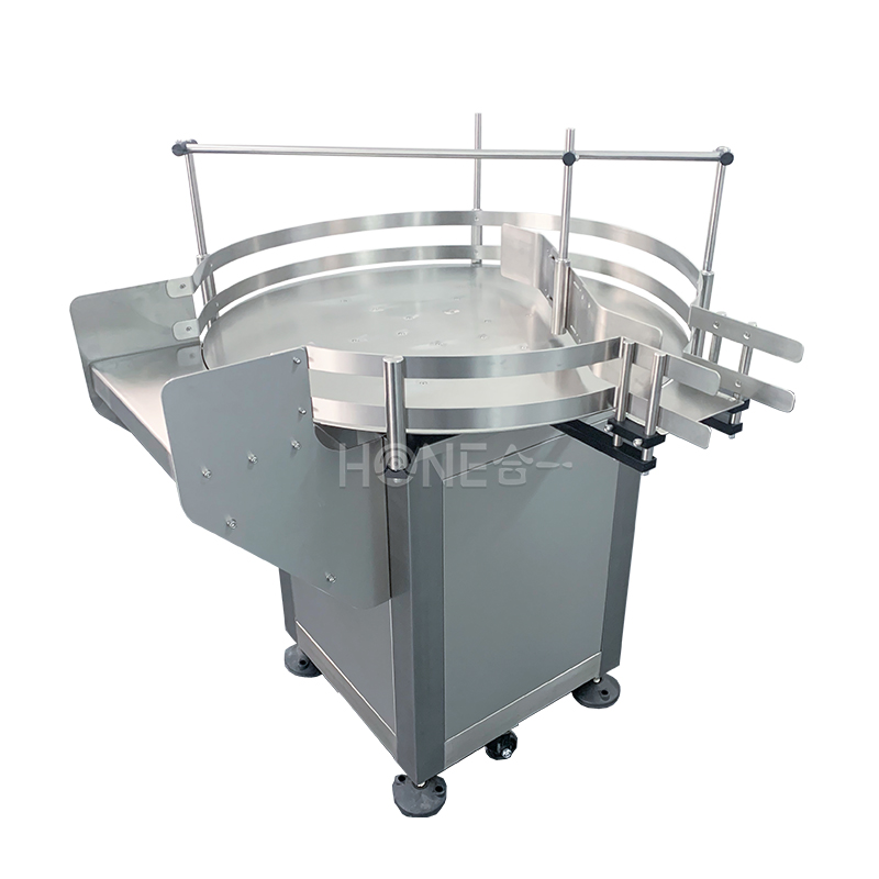 Автоматический круглый поворотный стол для бутылок, емкость для кормления для линии производства