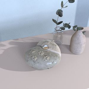 Оптовая продажа, изготовленная на заказ, керамическая мемориальная шкатулка, миниатюрная серебрянная урна для сердца для пепел, контейнер для погребения на память - Product Image 5