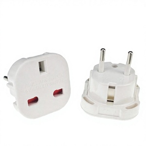 Adattatore da UK a EU, da spina a 3 pin quadra a spina a 2 pin, certificato CE, 10A, in ABS, convertitore di alimentazione da viaggio per l'<span class=keywords><strong>Islanda</strong></span> - Product Image 4