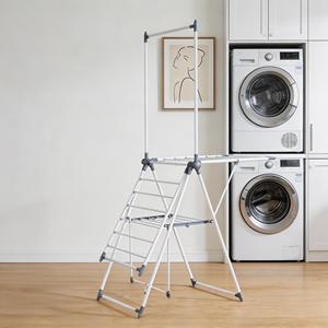 Stendibiancheria Pieghevole da Terra <span class=keywords><strong>per</strong></span> Casa, a Forma di Ala, Rialzato, in Metallo, <span class=keywords><strong>per</strong></span> Asciugare Vestiti e Porta Asciugamani, <span class=keywords><strong>per</strong></span> Interni ed Esterni - Product Image 5