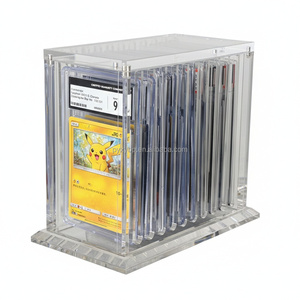 Boîte <span class=keywords><strong>de</strong></span> rangement transparente pour cartes Pokémon XYBP en acrylique transparent personnalisée avec 10/20 emplacements pour cartes gradées PSA DNA BGS - Product Image 1