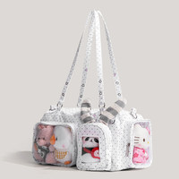 Sac fourre-tout transparent souple et mignon de style coréen, grand sac à main décontracté et léger pour femme, idéal pour les trajets quotidiens