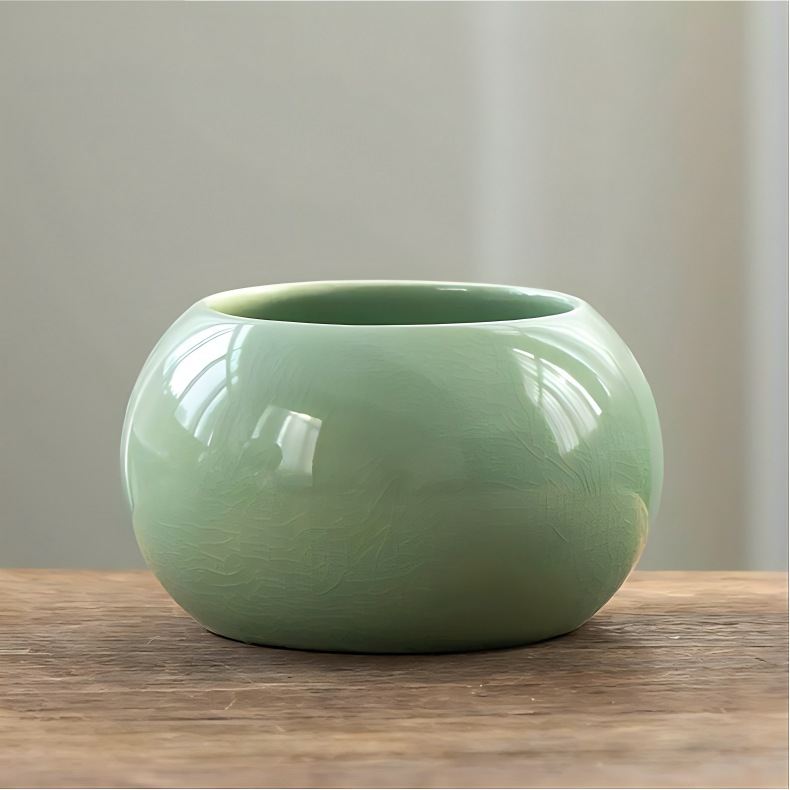 Grande - Esmalte craquelado verde