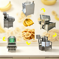 Ligne de production semi-automatique de chips de banane plantain, pelage, découpe, friture, assaisonnement, 50 kg/h, 304SS, machine complète pour la fabrication de snacks
