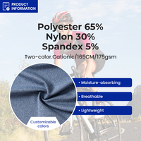 Tissu Ripstop en Polyester Recyclé, Nylon et Spandex Mélangés, Cationique Simple Face, Élastique, Résistant à la Décoloration, Doux pour la Peau, Poids Moyen