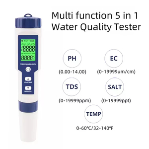 Testeur numérique 5 en 1 de qualité de l'eau (TDS, EC, PH, salinité, température) - Product Image 2