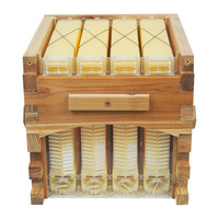 Golden Palace Flows Hive, 4 cadres à flux d'air avec 4 tubes à flux d'air automatiques et 1 clé, qualité alimentaire