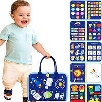 Jouets éducatifs Montessori très demandés, planche d'activités pliable de voyage en feutre pour les activités des tout-petits