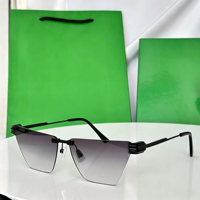 Lunettes de soleil de luxe légères à monture carrée pleine, verres dégradés colorés, pour hommes et femmes, en métal et nylon doré, haute protection UV