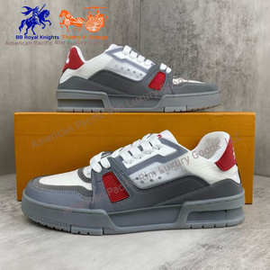 Baskets décontractées unisexes en cuir véritable de haute qualité, chaussures de marche, de basketball et de skateboard de luxe pour hommes, souples et sportives, avec nouvelle protection de la pointe. - Product Image 1