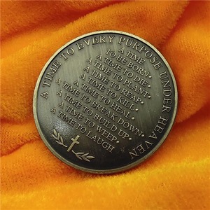 Todas las estaciones Custom Metal Craft UV Regalo Pintado Moneda Filosófica Eternidad Medalla Logo Con Cruz Filosofía inspiradora - Product Image 5