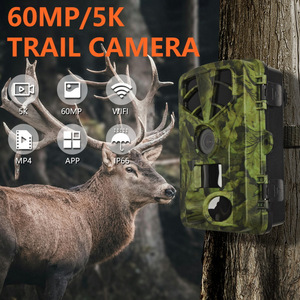 Caméra de surveillance pour animaux 20,1 MP 4K Vision nocturne IR 30-40 pieds Étanche IP65 Emplacement pour carte SD Corps en plastique Design camouflage - Product Image 3